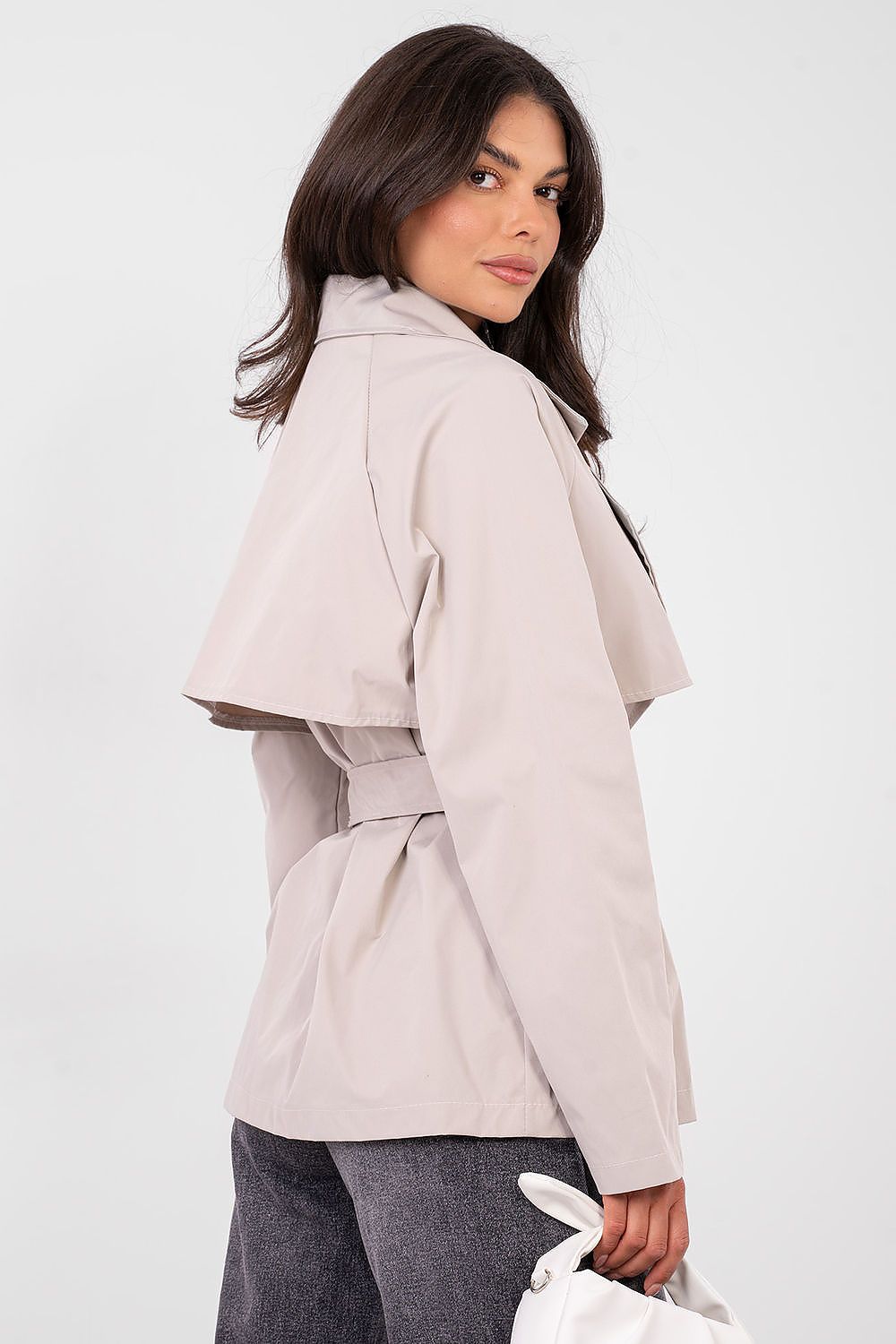 Mantel Damen Trenchcoat Tailliert Übergangsmantel