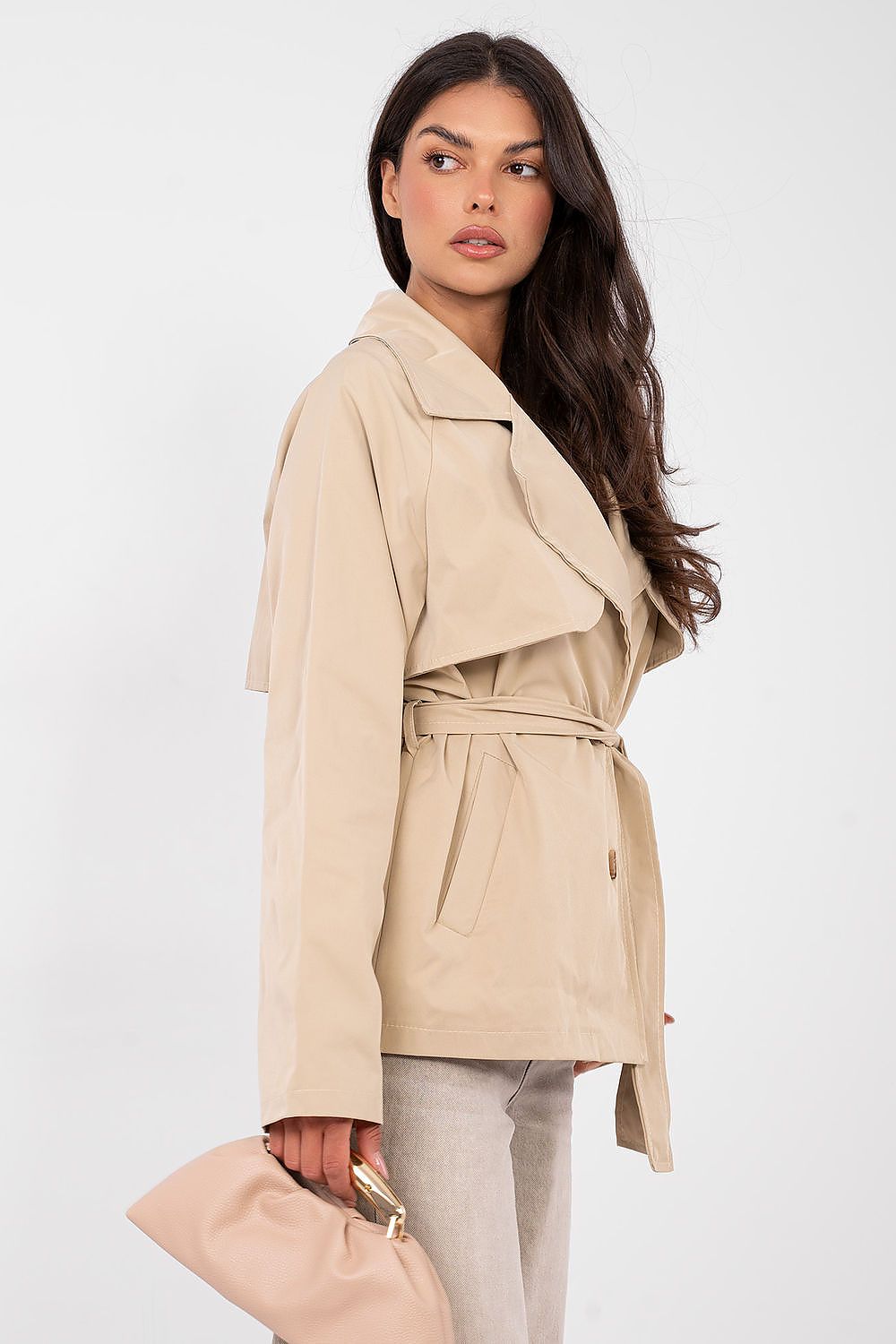 Mantel Damen Trenchcoat Tailliert Übergangsmantel