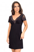 Nachthemd Damen premium – Elegantes Sleepshirt in Schwarz, Rot & Rosa