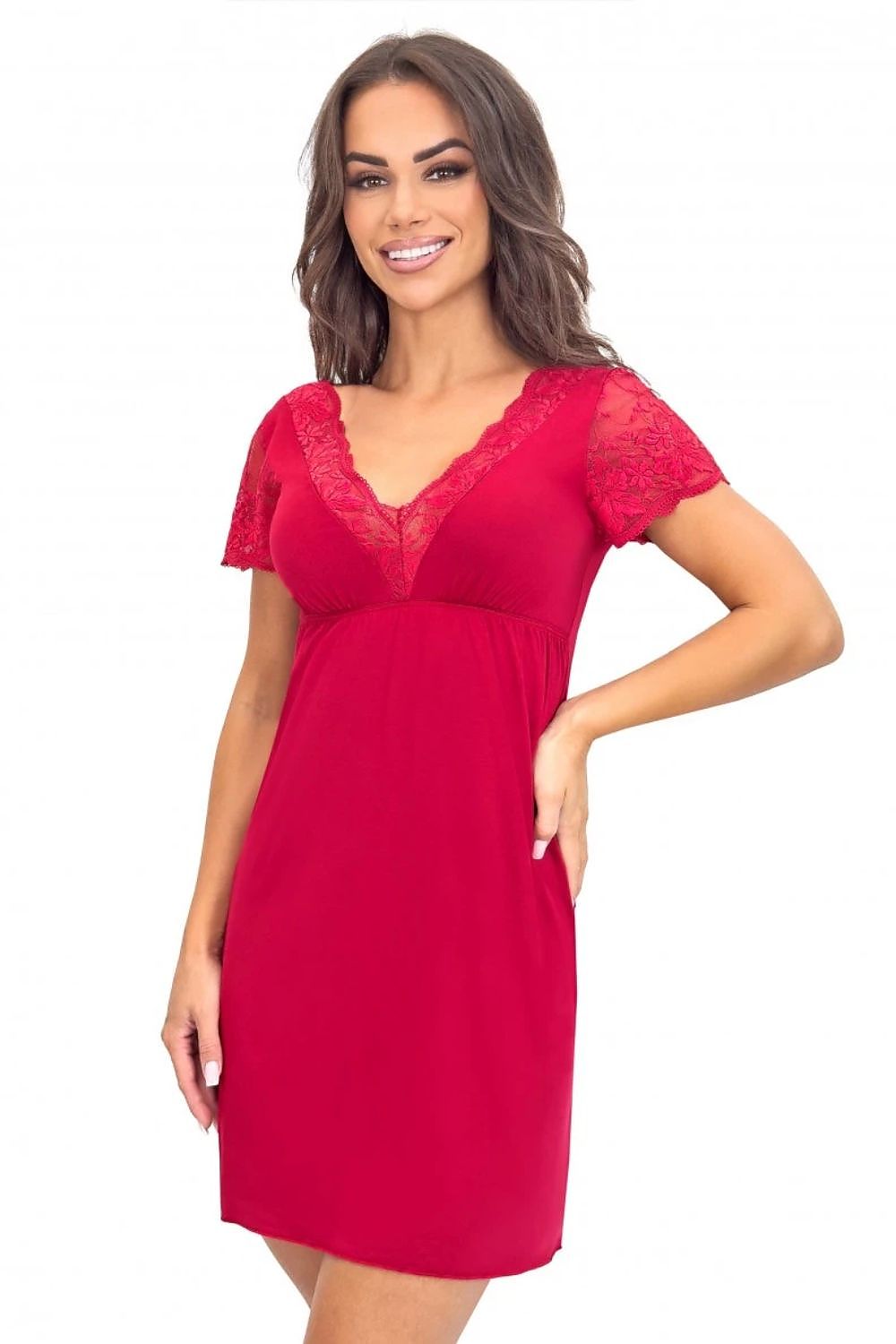 Nachthemd Damen premium – Elegantes Sleepshirt in Schwarz, Rot & Rosa