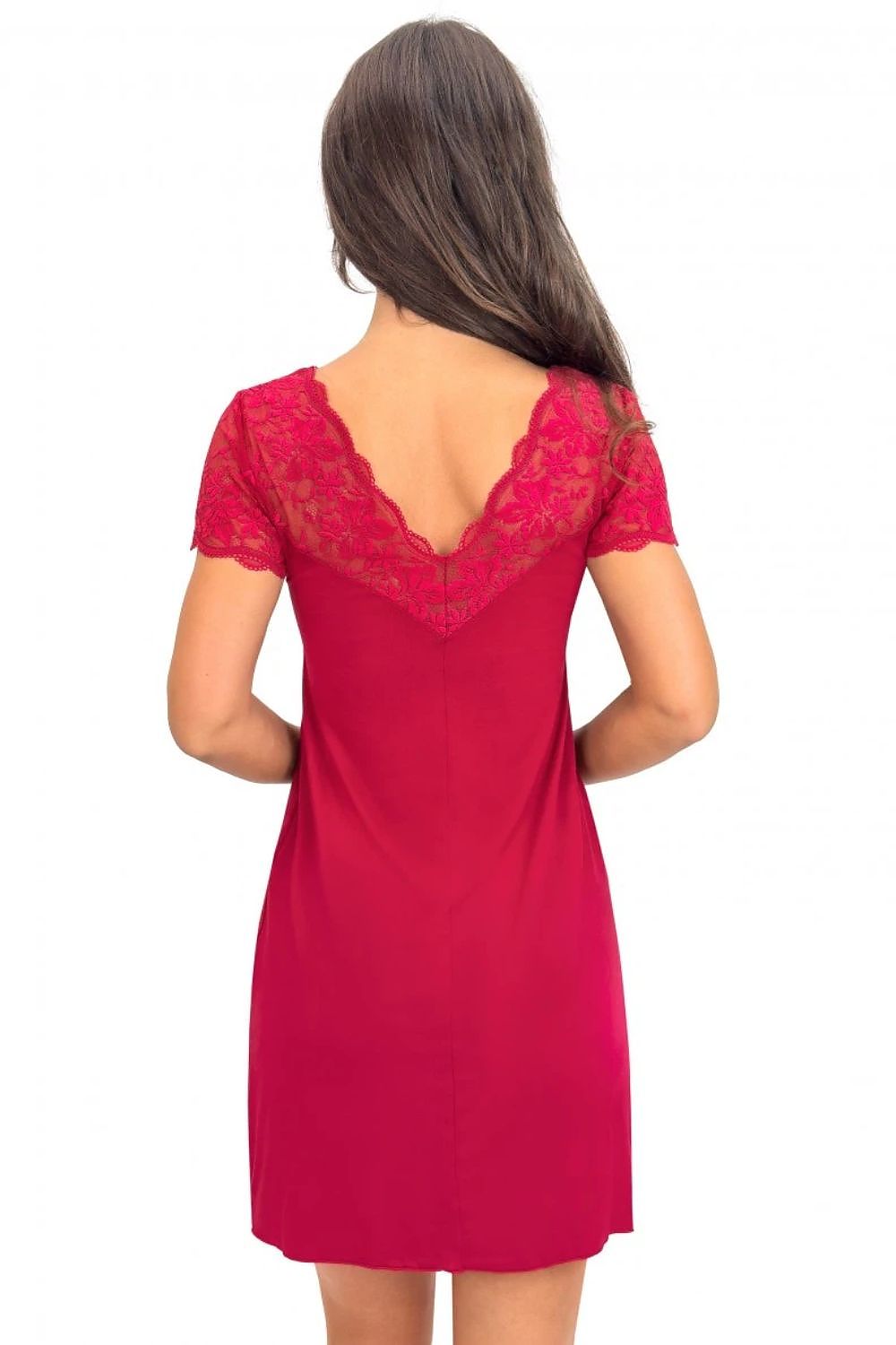 Nachthemd Damen premium – Elegantes Sleepshirt in Schwarz, Rot & Rosa