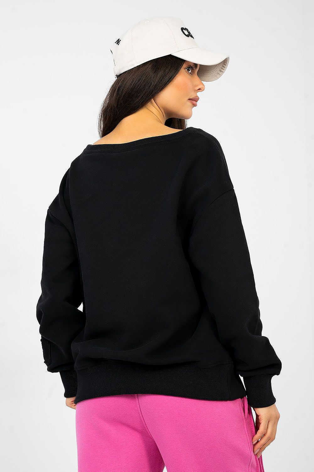 Bluse Damen Bootsausschnitt Stickerei Baumwolle