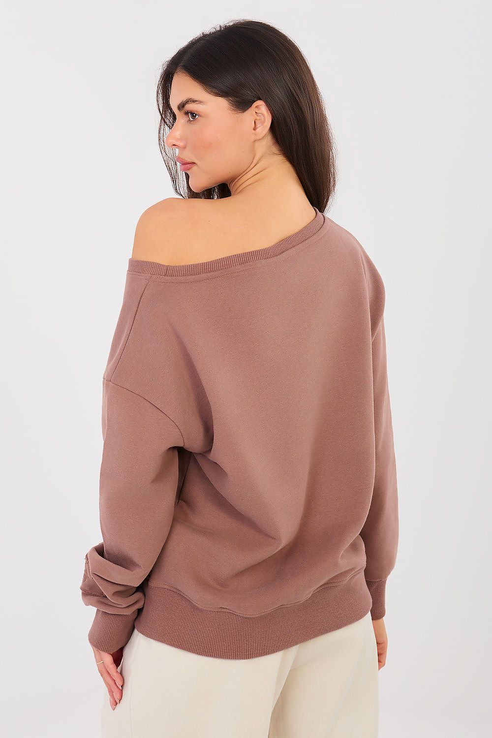 Bluse Damen Bootsausschnitt Stickerei Baumwolle