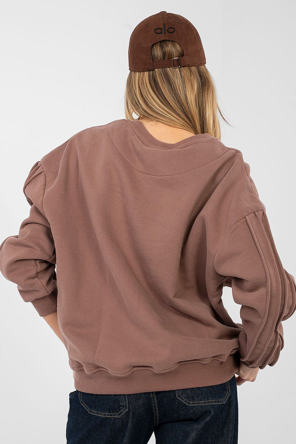 Pullover Damen Rundhals Stickerei Baumwolle Elasthan