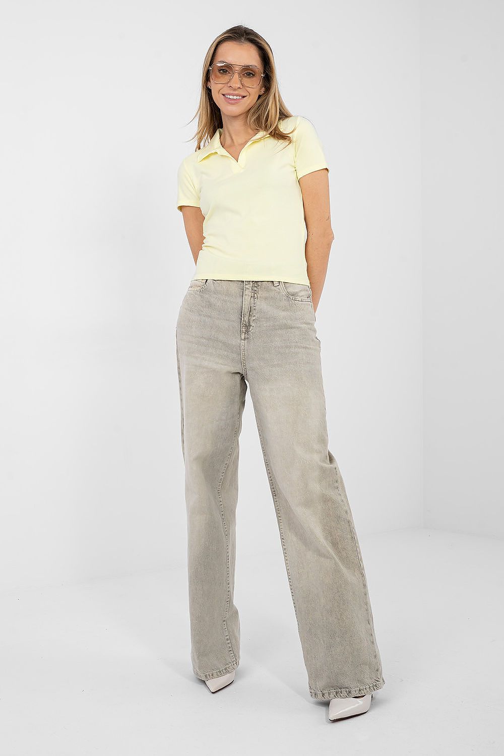 Polo Shirt Damen Kurzarm Viskose Universalgröße