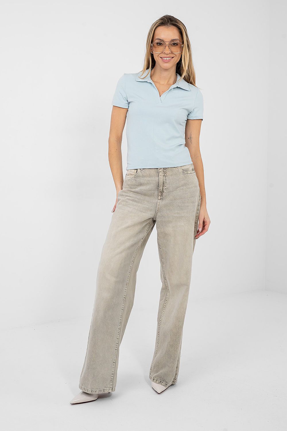 Polo Shirt Damen Kurzarm Viskose Universalgröße