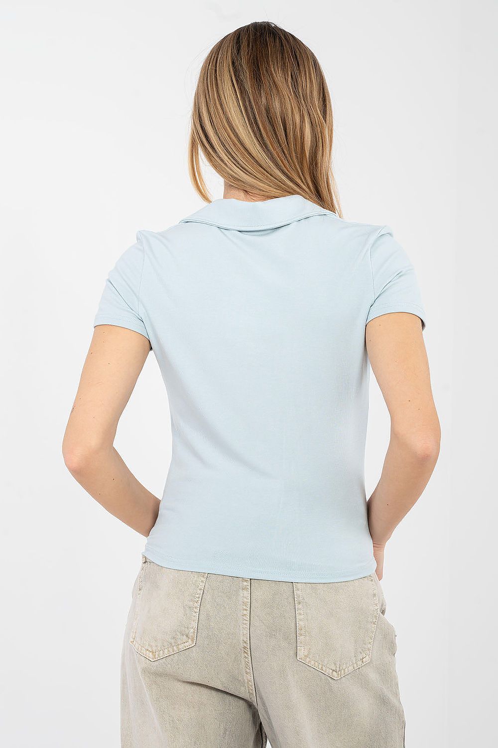 Polo Shirt Damen Kurzarm Viskose Universalgröße
