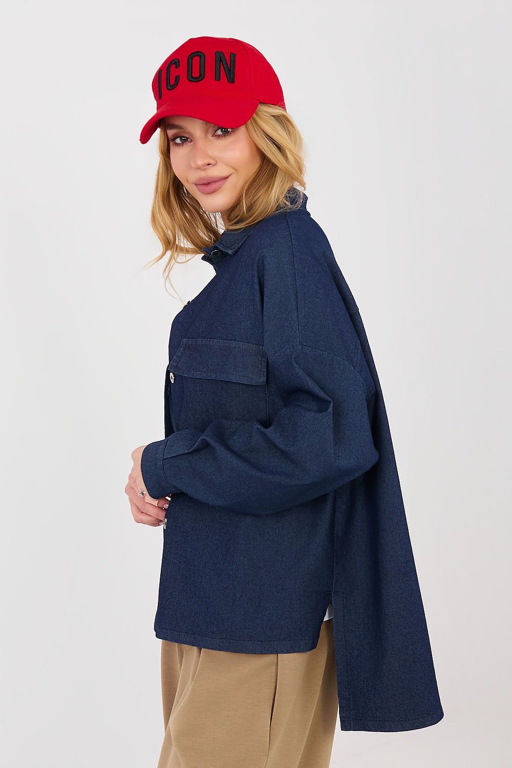 Jeansbluse Damen – Lässige Langarm-Bluse mit Knopfleiste
