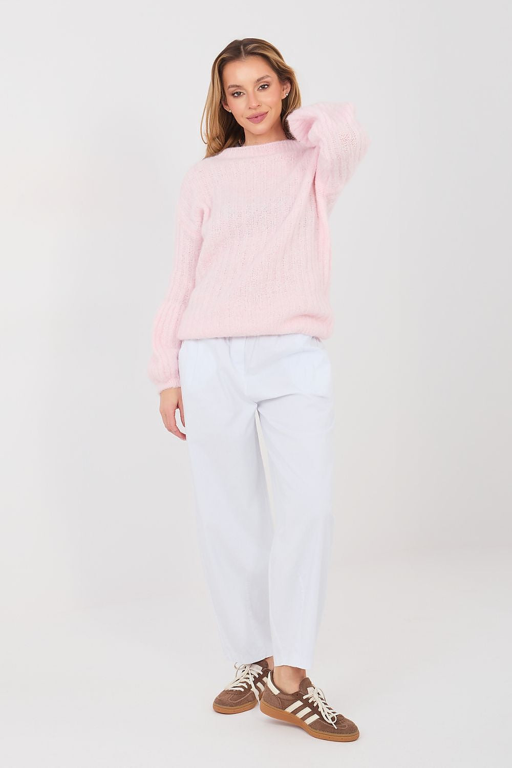 Karottenhose Damen hohe Taille 7/8 Baumwolle Gürtel Universalgröße