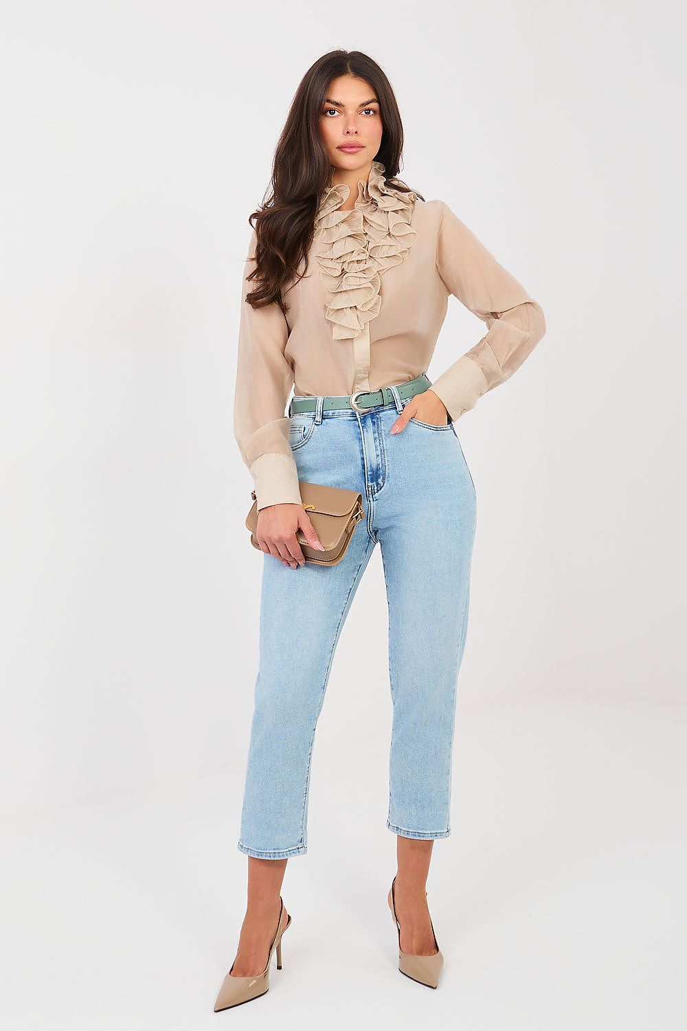 Mom Jeans Damen High Waist Blau – Zeitloser Denim-Style