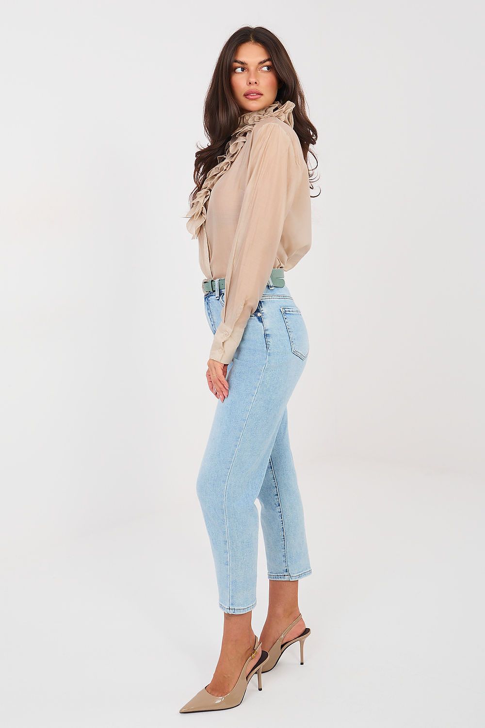 Mom Jeans Damen High Waist Blau – Zeitloser Denim-Style