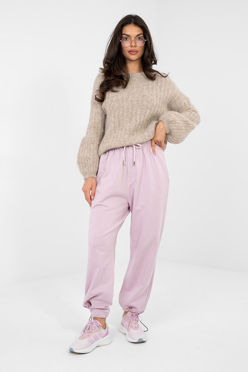 Pullover Damen Puffärmel Gerippt - Eleganter Strickpullover Alltag