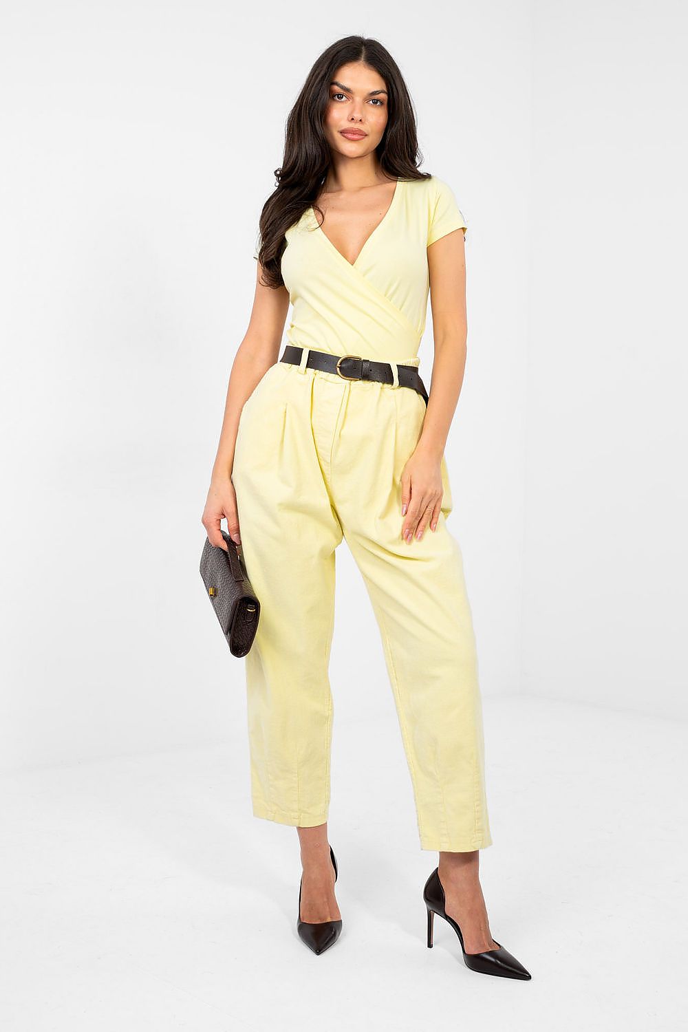 Cordhose Damen – Elegante Karottenhose mit Hoher Taille