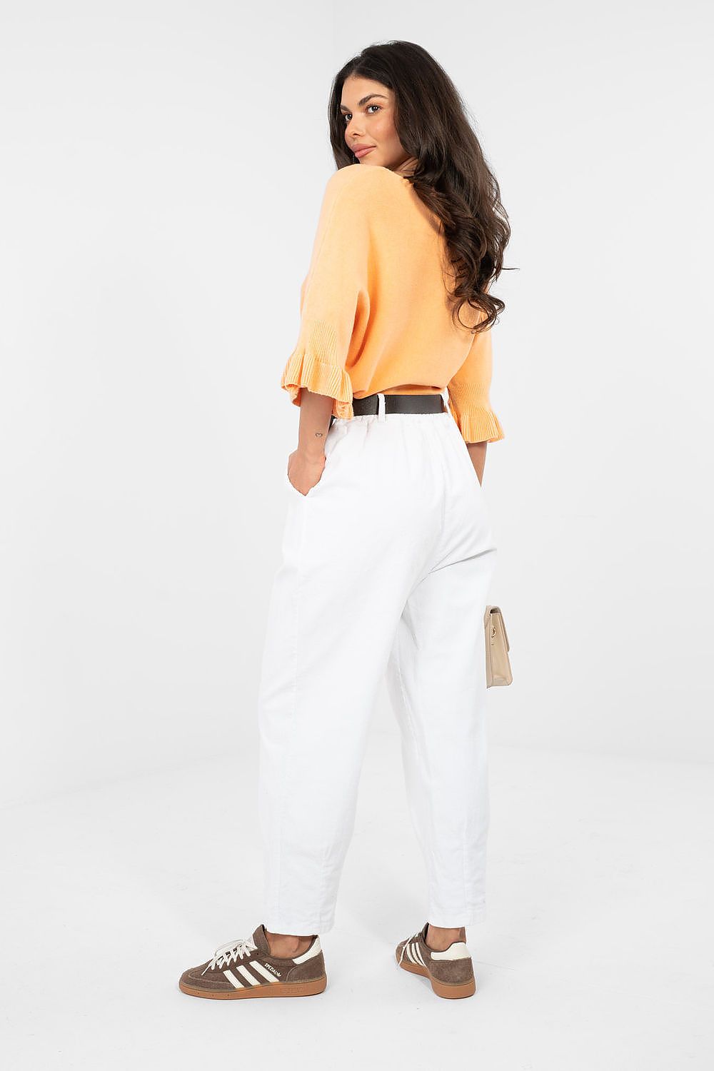 Cordhose Damen – Elegante Karottenhose mit Hoher Taille