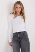 Kurzes Damen Shirt mit Knopfleiste aus Baumwolle – Trendy Crop