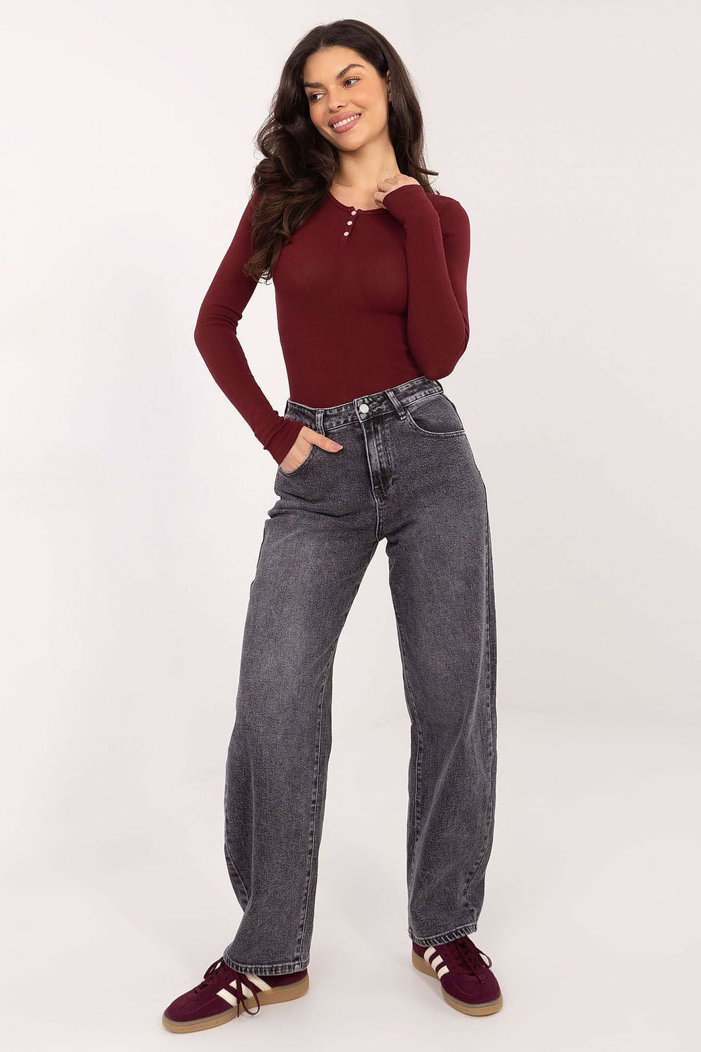 Bluse Damen Langarm Elegant – Universalgröße