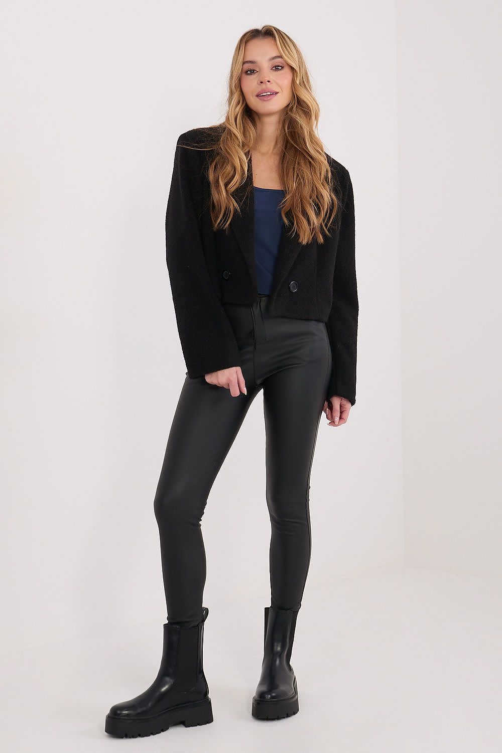 Damen Longsleeve mit rechteckigem Ausschnitt aus Baumwolle