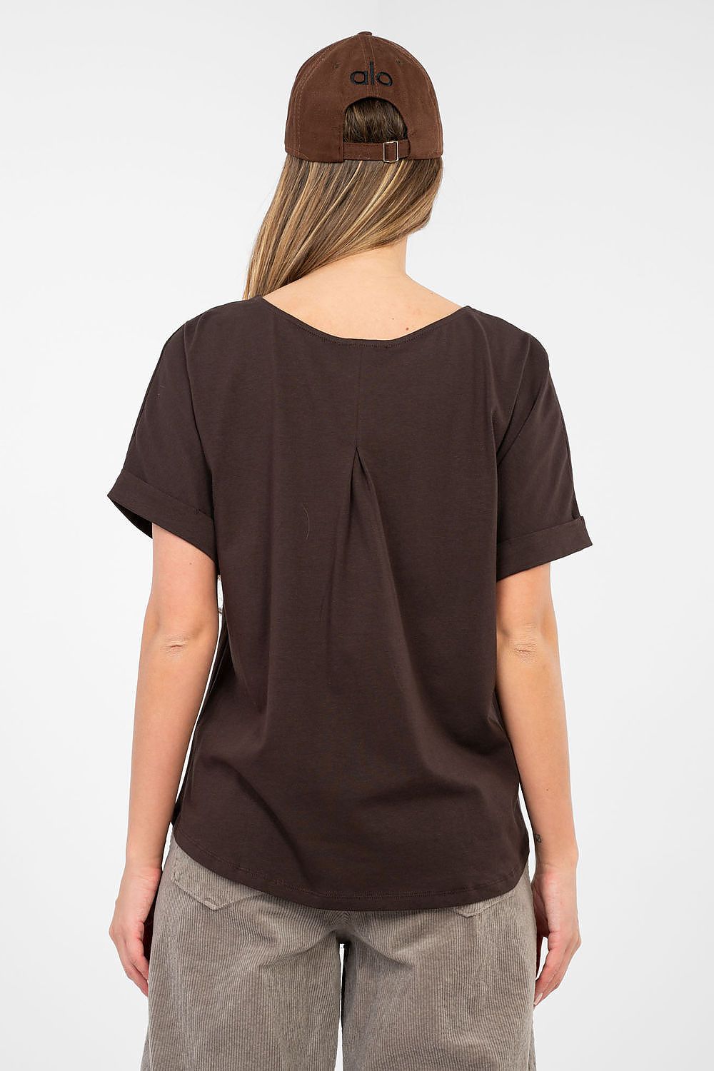 Oversize Shirt Damen Baumwolle - Basic Kurzarm Top Casual