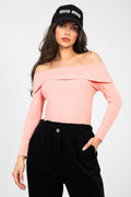 Damen Bluse Carmen-Ausschnitt Baumwolle - Stylische Langarm Bluse