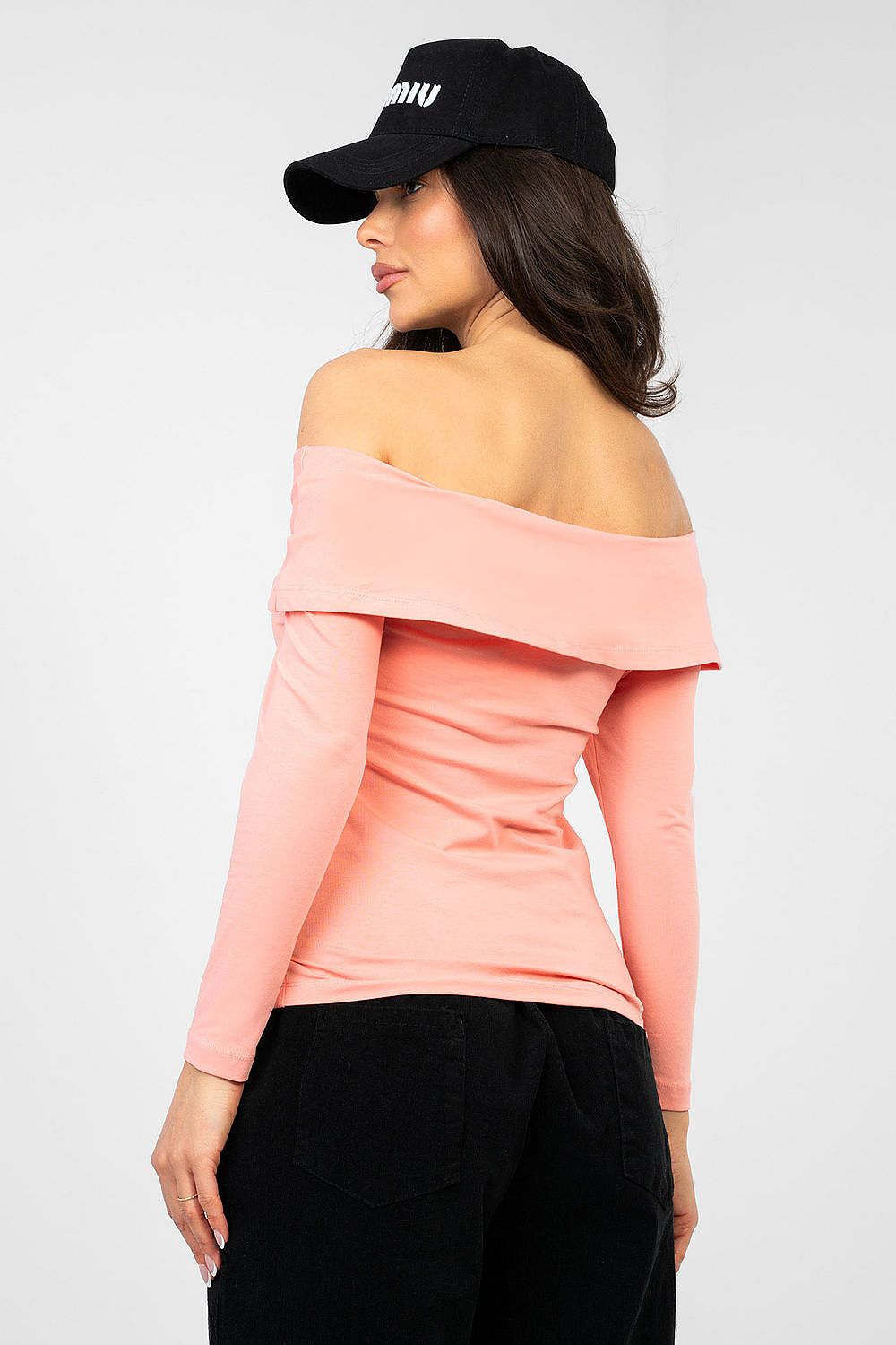 Damen Bluse Carmen-Ausschnitt Baumwolle - Stylische Langarm Bluse