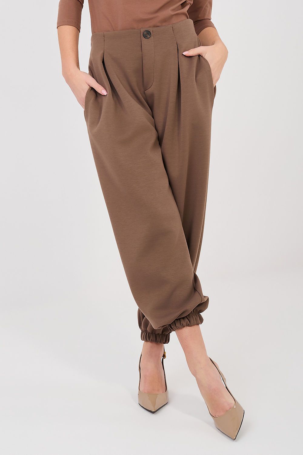 Jogger Sweatpants Italy Moda Damen – Bündchen & Falten-Design