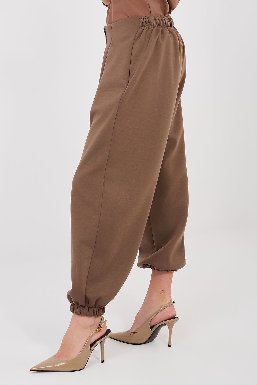 Jogger Sweatpants Italy Moda Damen – Bündchen & Falten-Design
