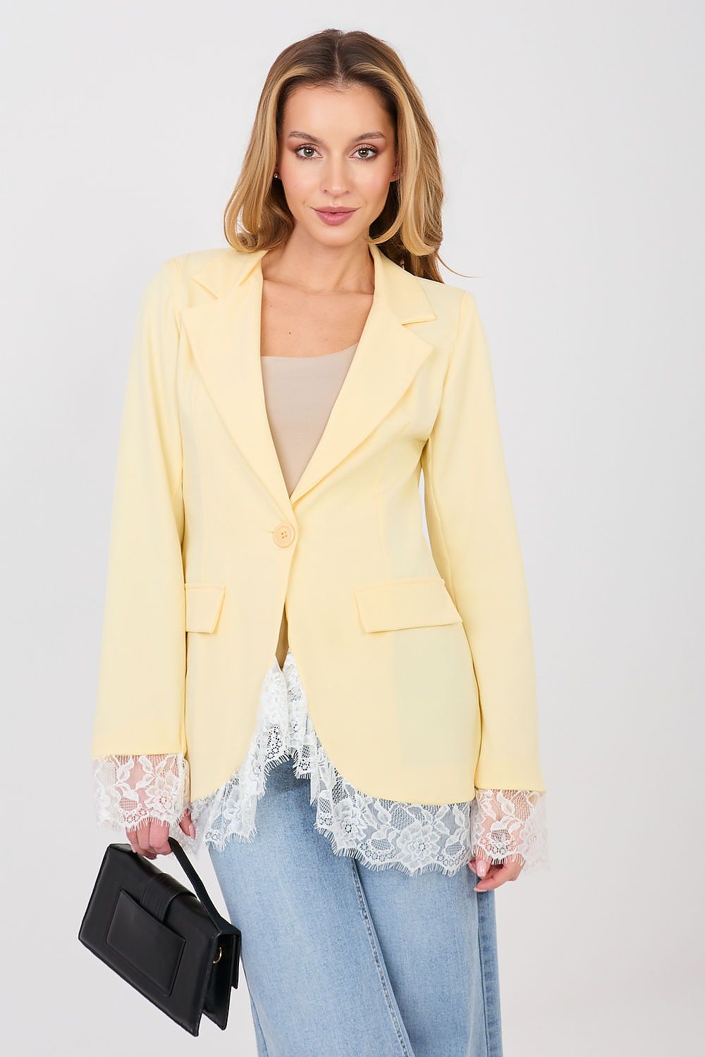 Eleganter Damenblazer mit Spitzendetails für Business & Freizeit