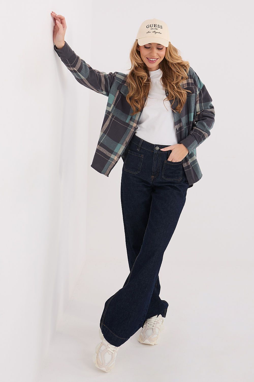 Damen Basic Shirt Baumwolle Langarm - Figurbetontes Shirt Runder Ausschnitt