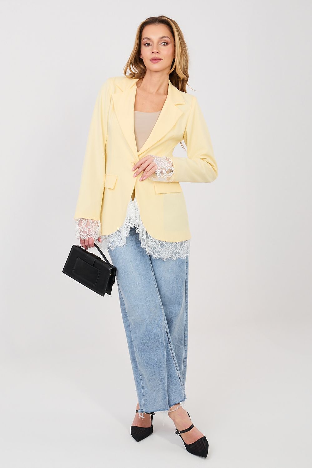 Eleganter Damenblazer mit Spitzendetails für Business & Freizeit