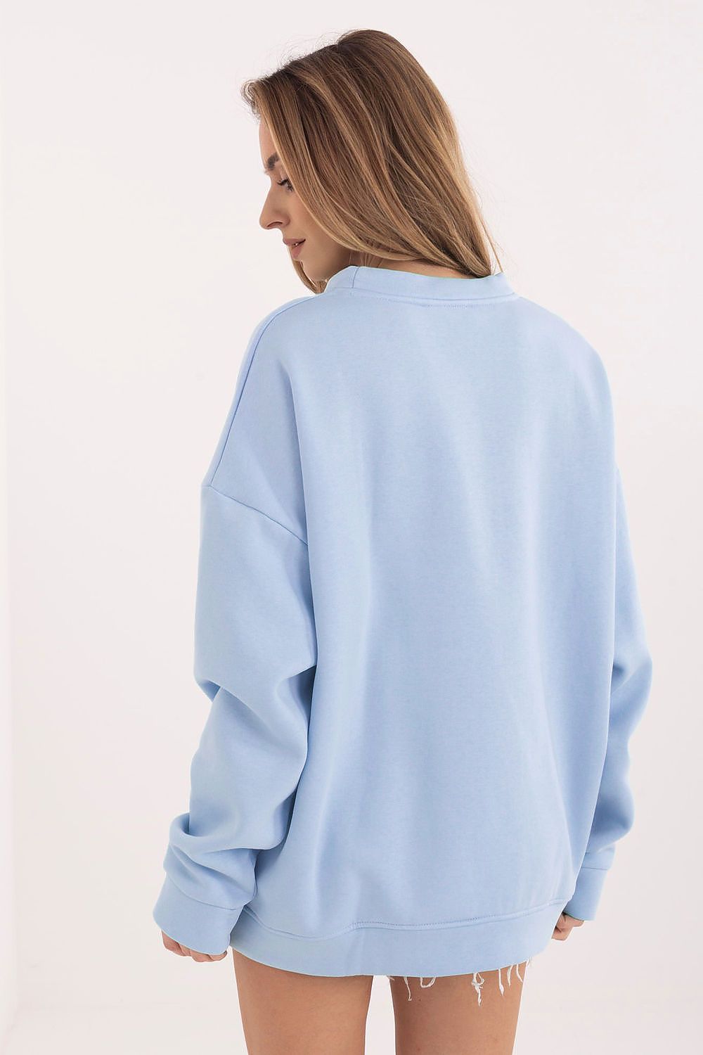 Stickerei Sweater Damen Baumwolle Langarm – 6 Farben Einheitsgröße