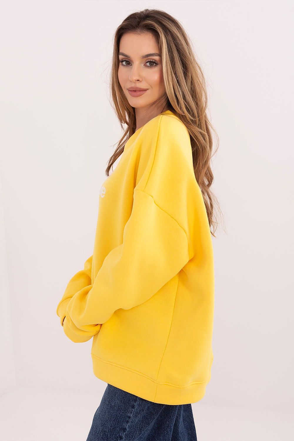 Stickerei Sweater Damen Baumwolle Langarm – 6 Farben Einheitsgröße