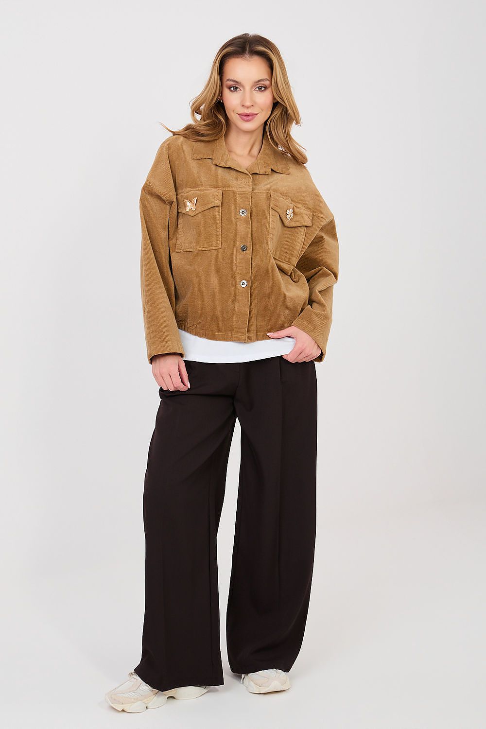 Cordjacke Damen Bomber Retro – 10 Farben Einheitsgröße