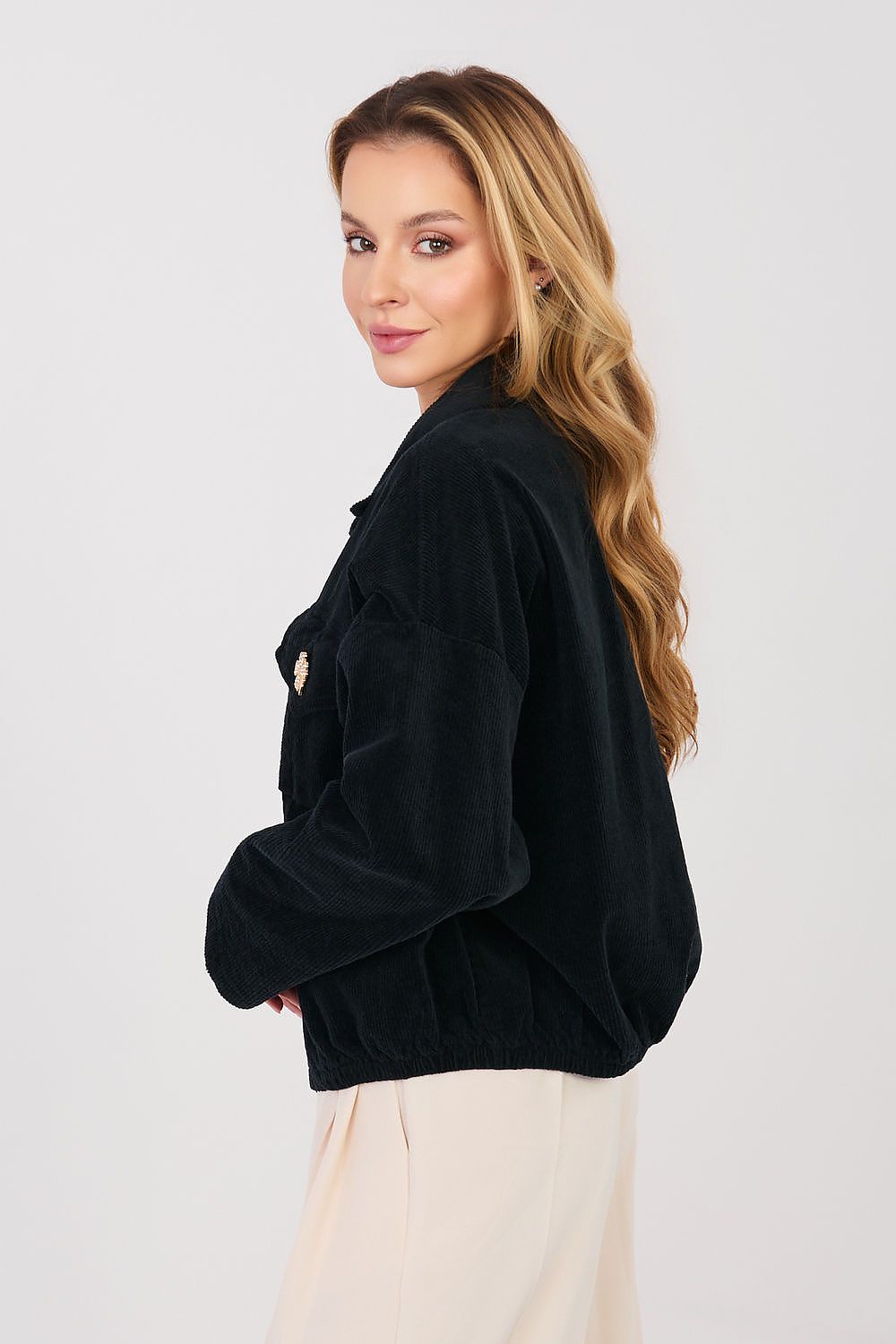 Cordjacke Damen Bomber Retro – 10 Farben Einheitsgröße