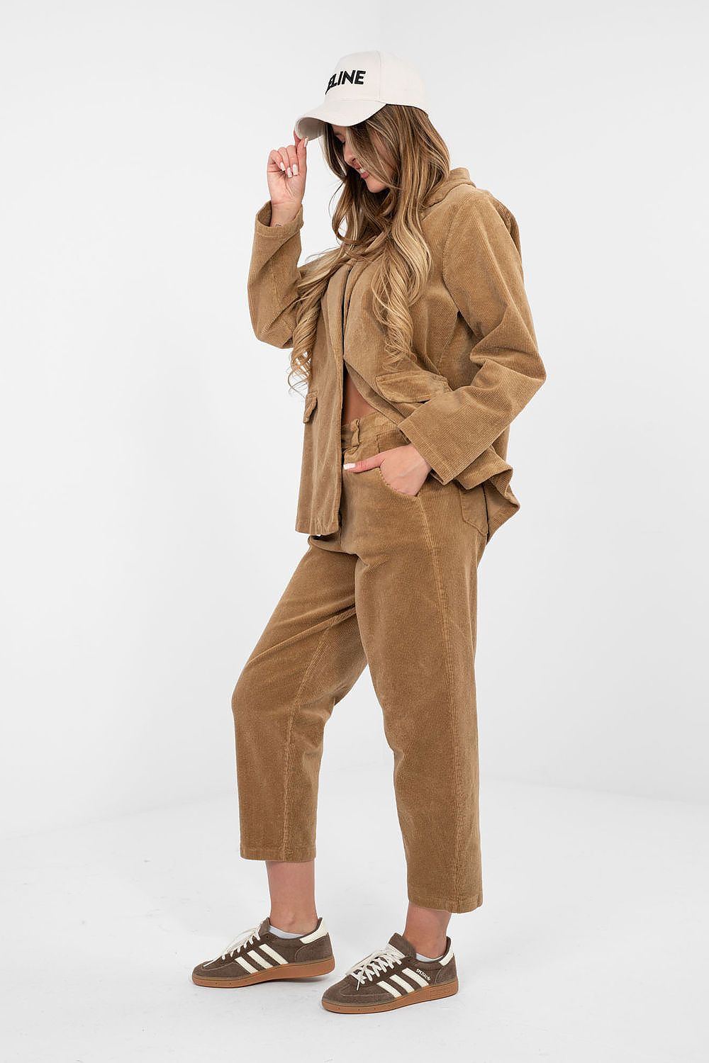 Cordhose Damen Karotte Hohe Taille - Moderne Cord Hose Alltag