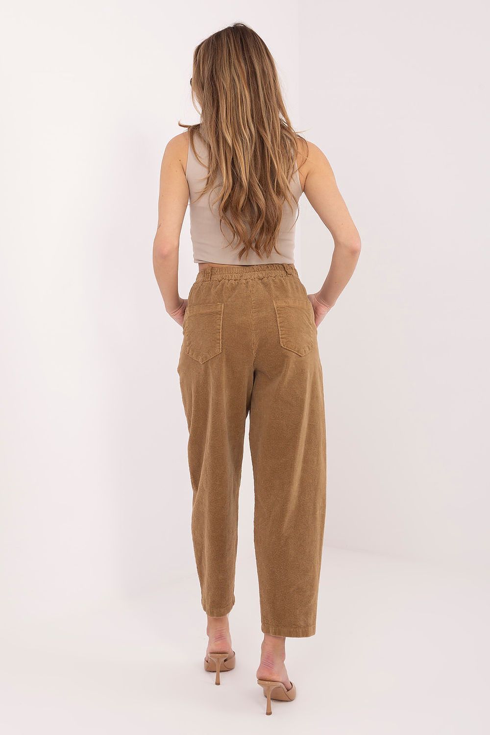Cordhose Damen Karotte Hohe Taille - Moderne Cord Hose Alltag