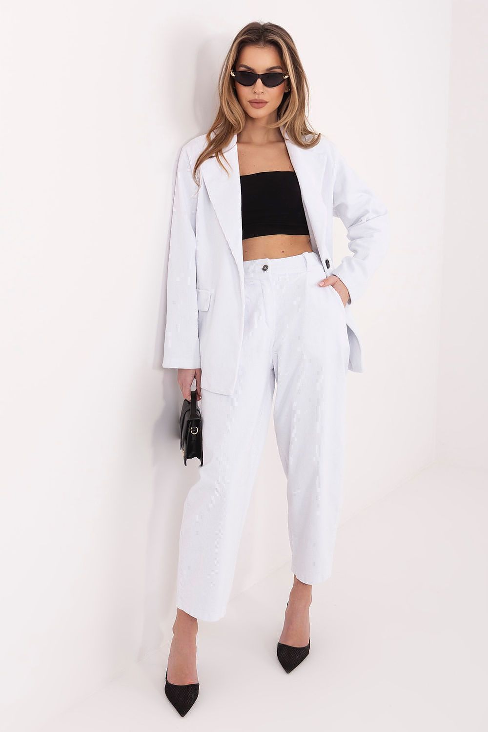 Cordhose Damen Karotte Hohe Taille - Moderne Cord Hose Alltag