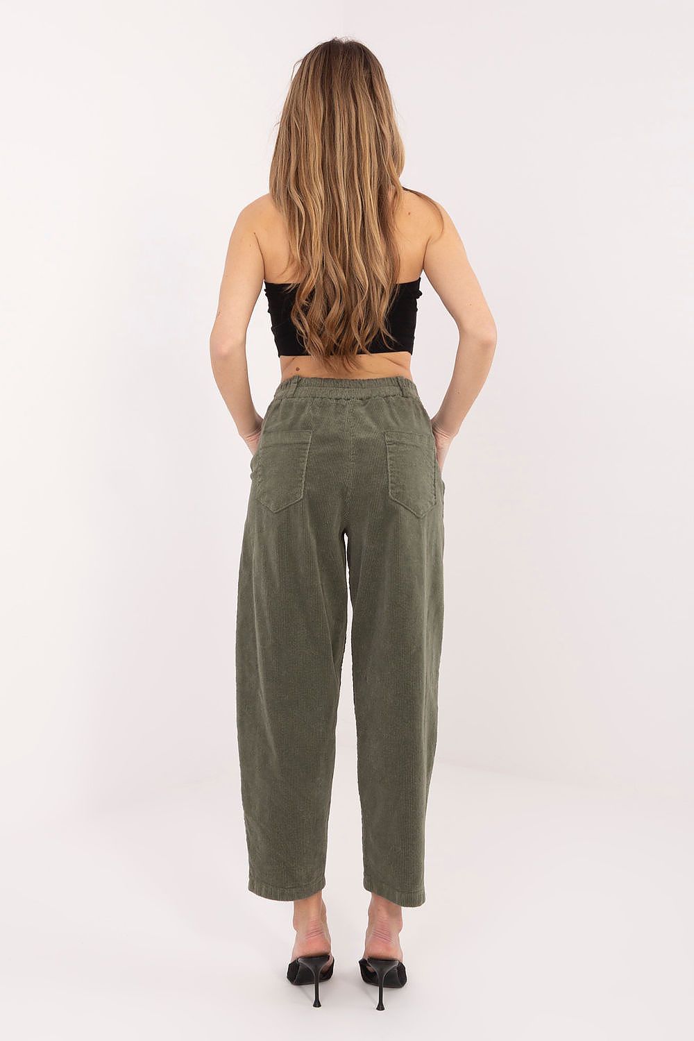 Cordhose Damen Karotte Hohe Taille - Moderne Cord Hose Alltag
