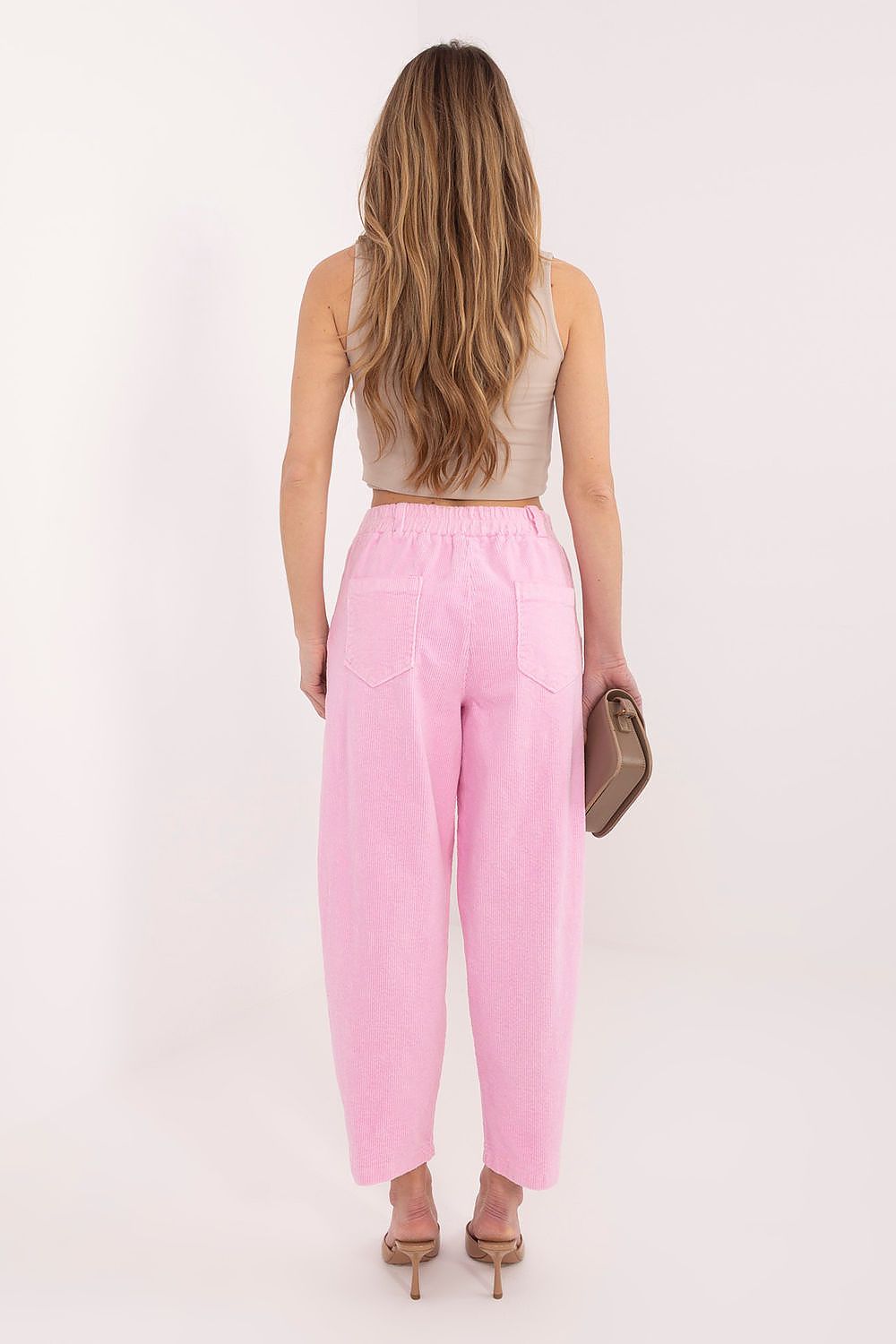Cordhose Damen Karotte Hohe Taille - Moderne Cord Hose Alltag