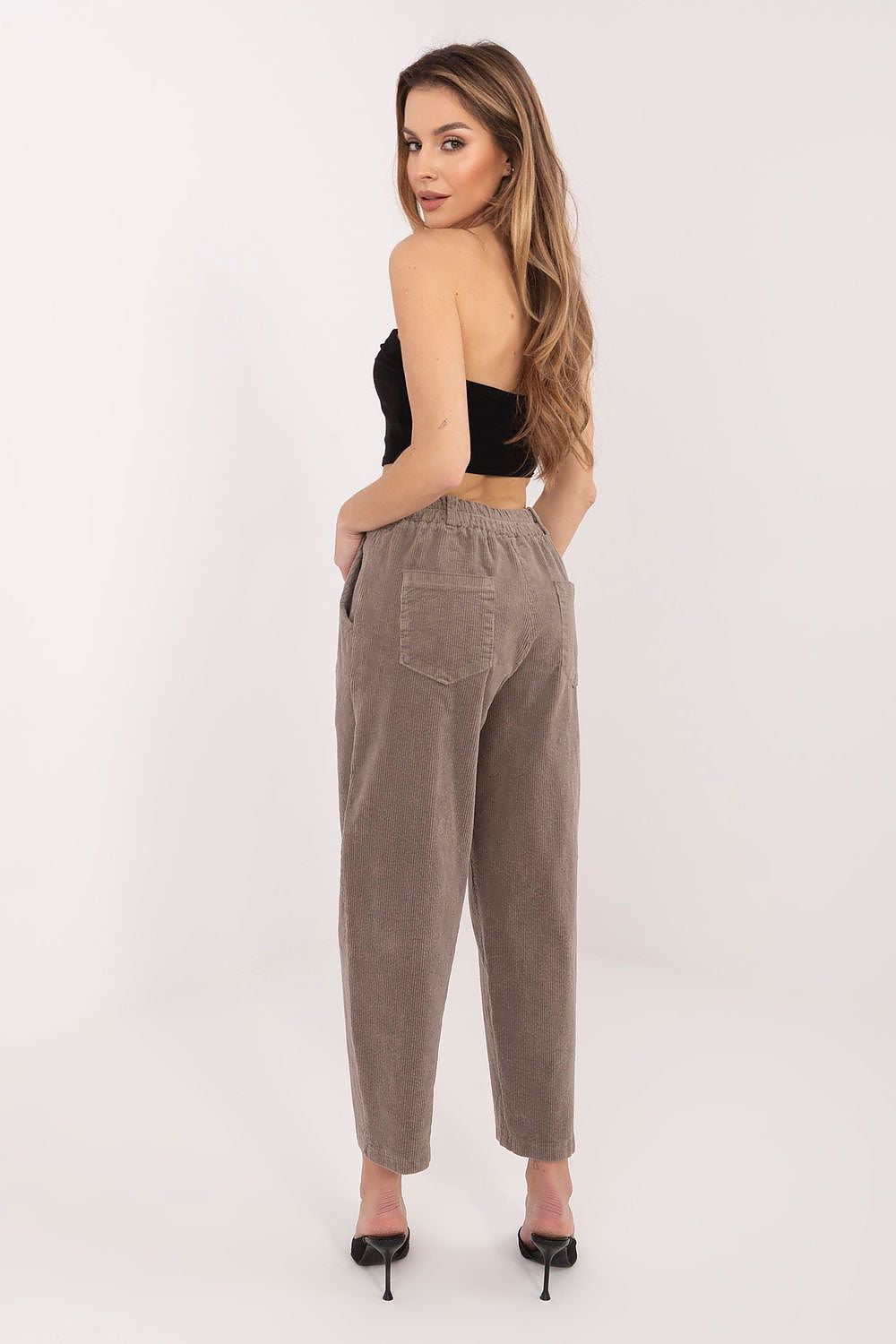 Cordhose Damen Karotte Hohe Taille - Moderne Cord Hose Alltag
