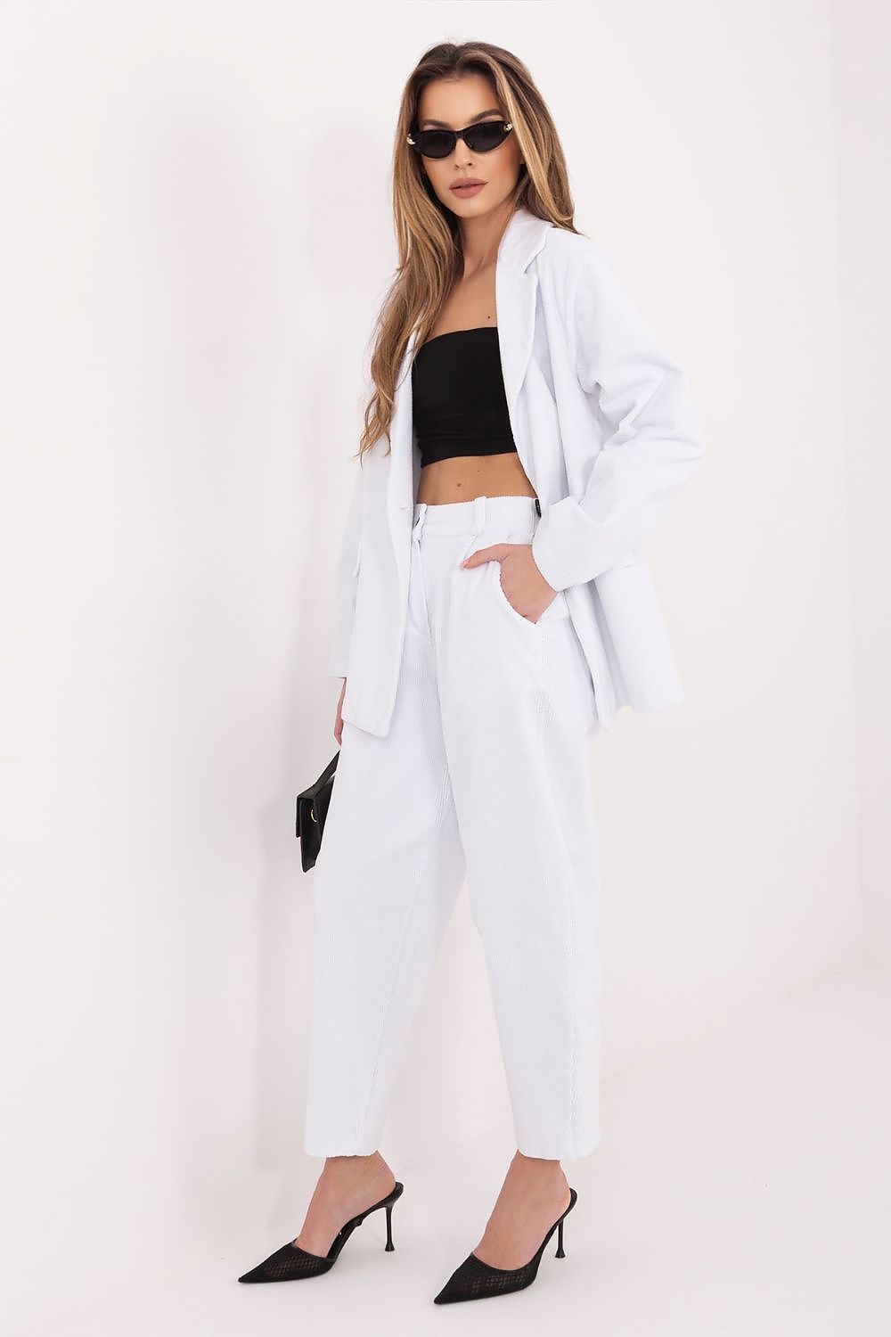 Cordhose Damen Karotte Hohe Taille - Moderne Cord Hose Alltag