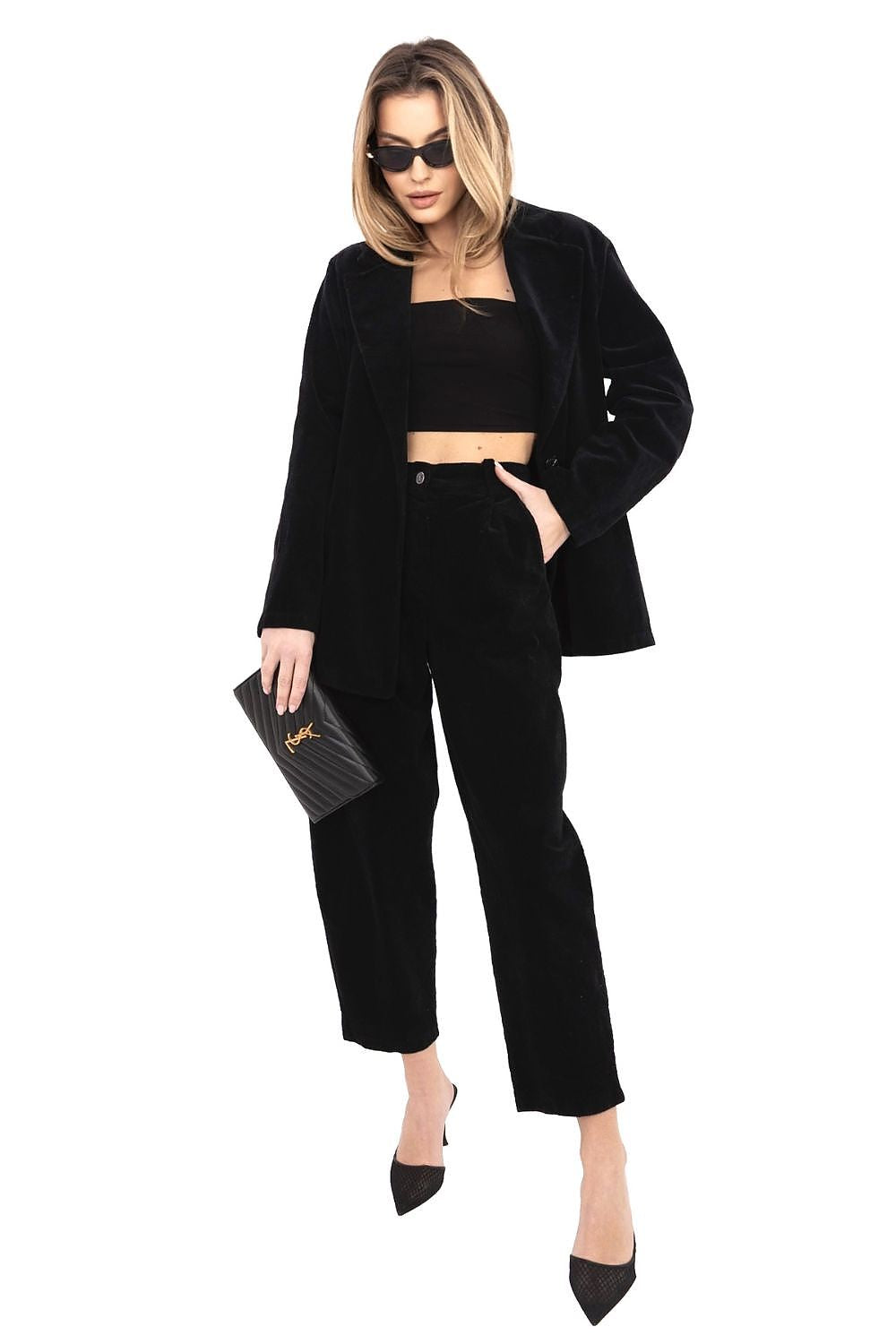 Cordhose Damen Karotte Hohe Taille - Moderne Cord Hose Alltag