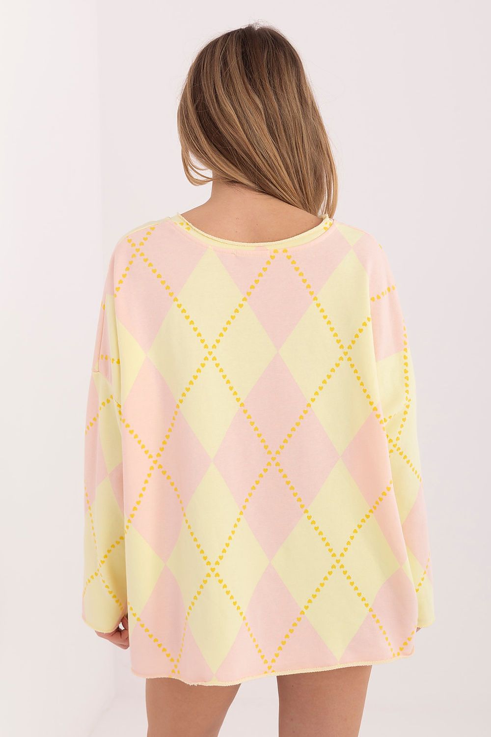 Oversize Pullover Damen mit geometrischem Muster – Lässig & Trendy