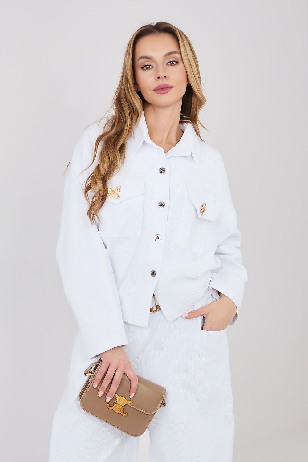 Cordjacke Damen Bomber Retro – 10 Farben Einheitsgröße
