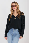 Damen Bluse – Klassisches Langarm-Shirt aus 100% Baumwolle