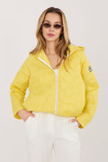 Gesteppte Jacke Damen Blumenmuster Kapuze – 8 Farben Übergang