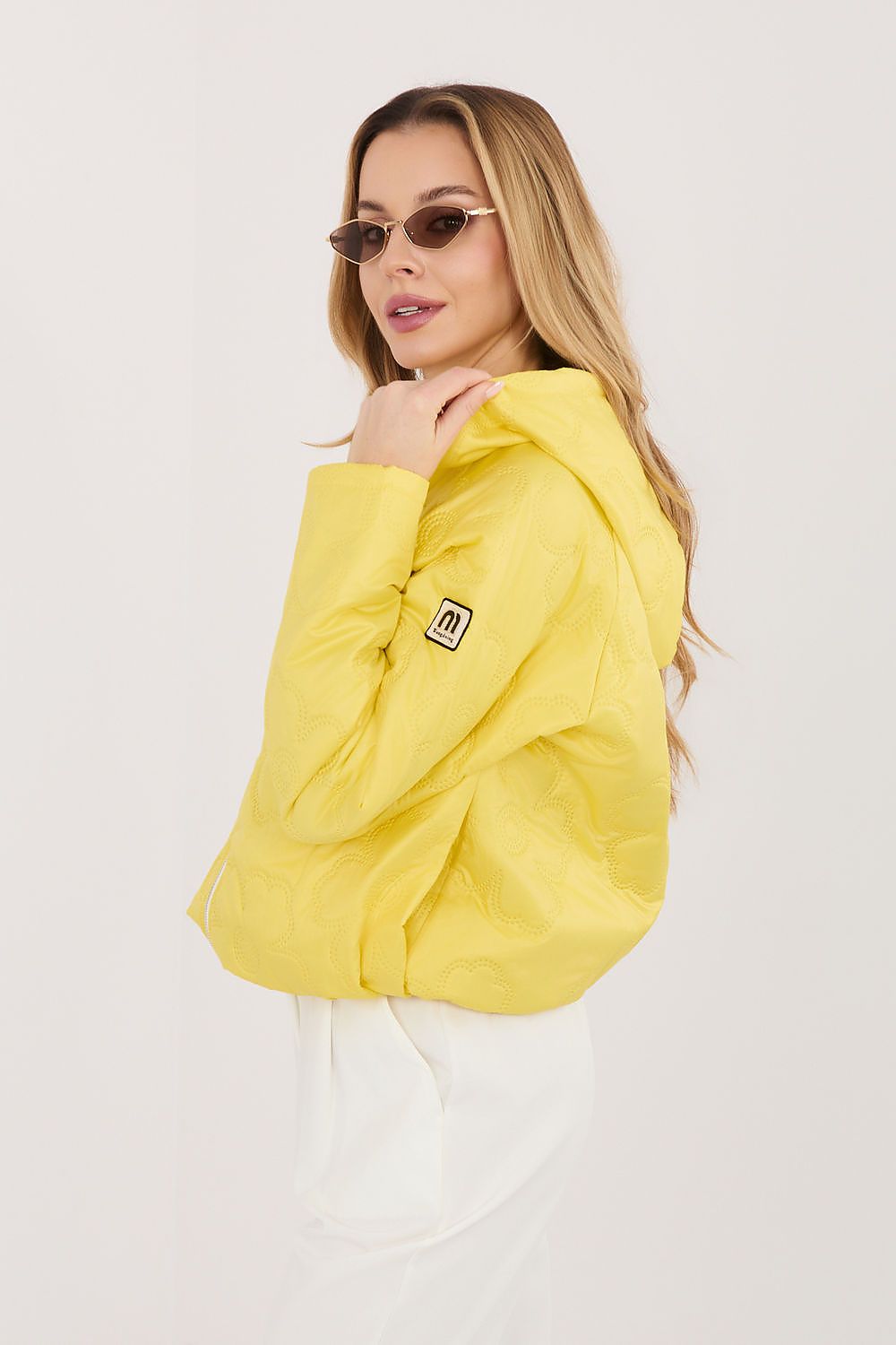 Gesteppte Jacke Damen Blumenmuster Kapuze – 8 Farben Übergang
