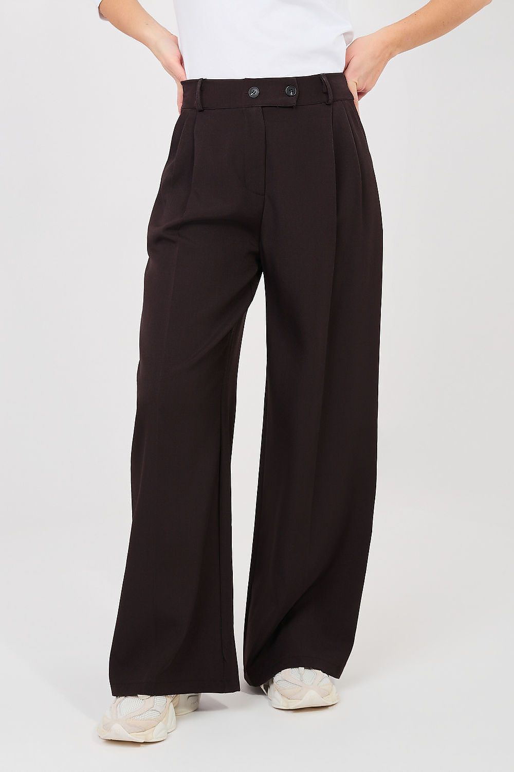 Wide Leg Hose Damen High Waist Braun – Elegant & Alltagstauglich