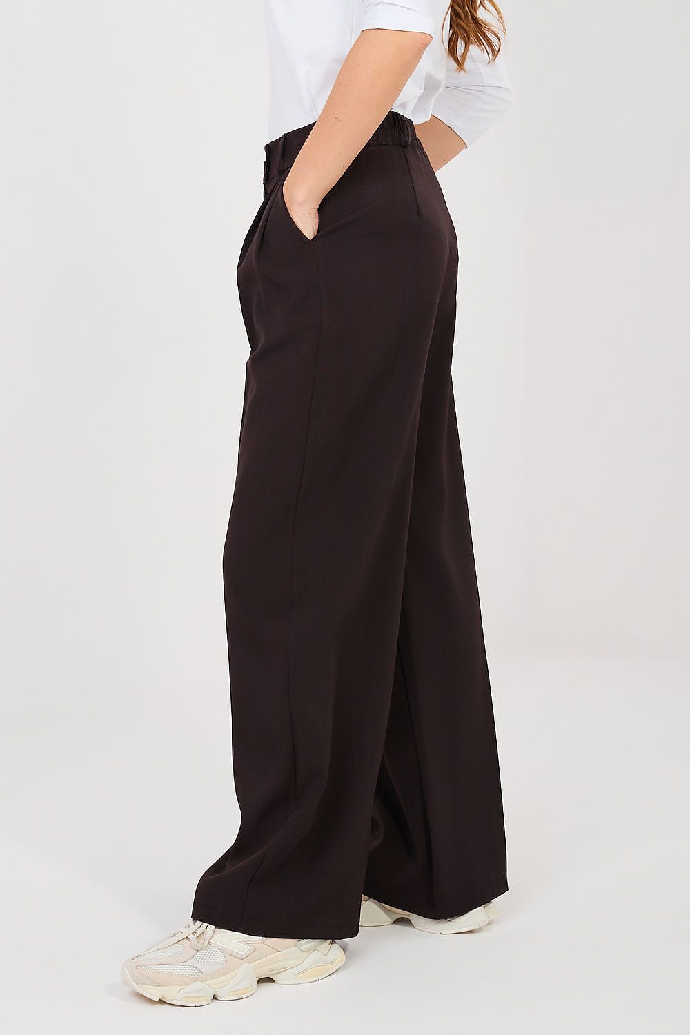 Wide Leg Hose Damen High Waist Braun – Elegant & Alltagstauglich