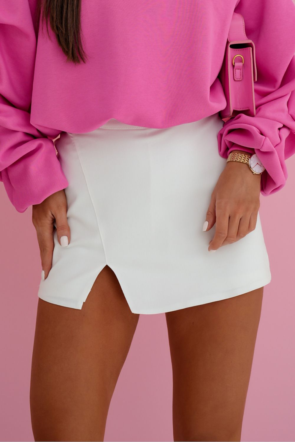 Rockshorts Damen Baumwolle Elasthan Rosa Blau Beige XS S M