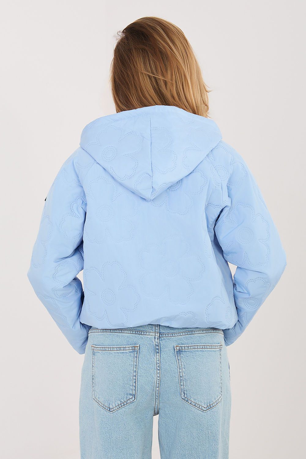 Gesteppte Jacke Damen Blumenmuster Kapuze – 8 Farben Übergang
